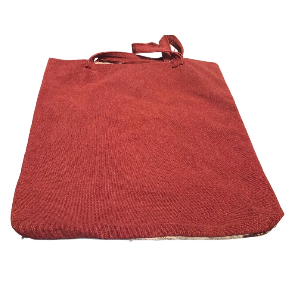 Unbranded Noahs Ark Tapestry Tote Bag Women Large Red Woven Sampler Animal Print - Picture 2 of 5